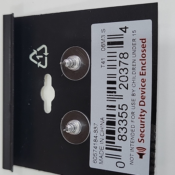 EARRING dangle silver color cubic zirconia NAPIER - Picture 5 of 7